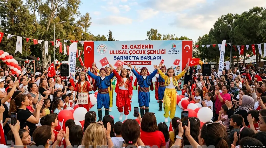 28. Gaziemir Ulusal Çocuk Şenliği Sarnıç’ta Coşkuyla Başladı