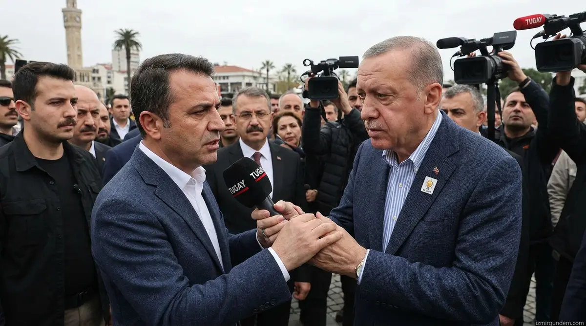 AK Partili Kişili ve Tugay Arasında Mikrofon Krizi