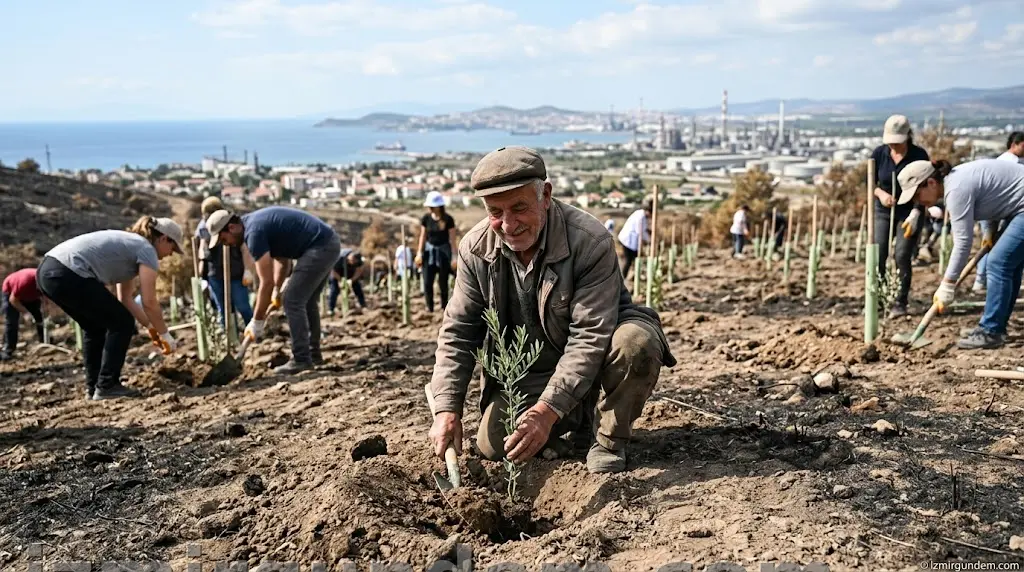 Aliağa Çoraklar’da Küllerinden Doğan Bin Fidan...