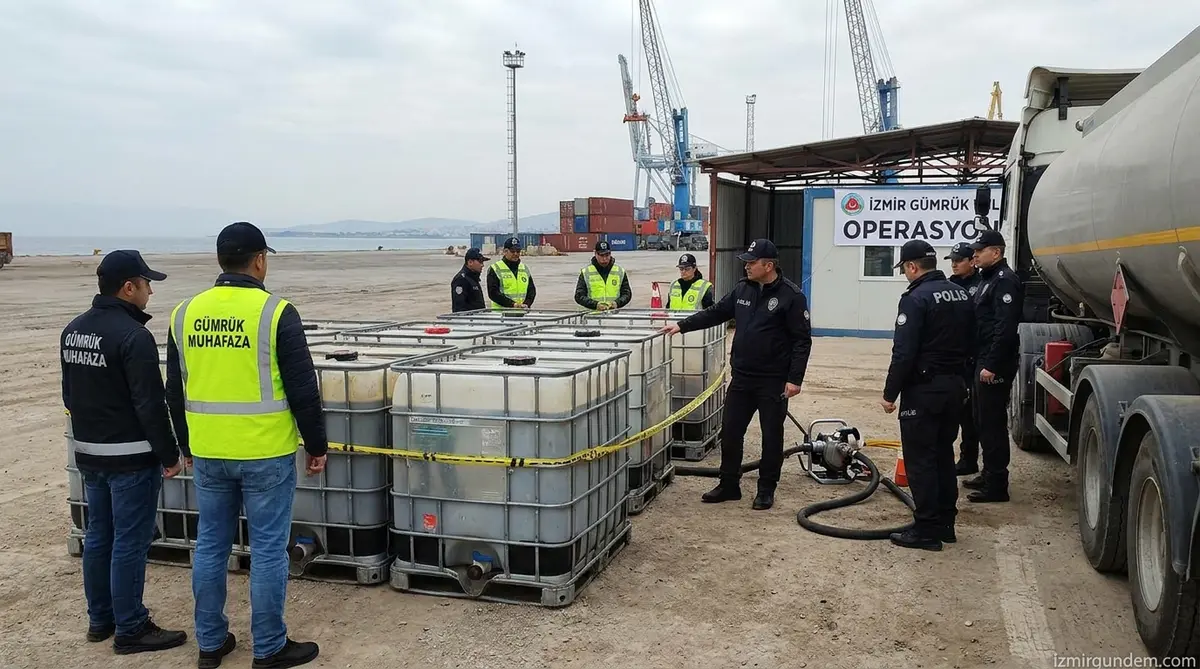 Aliağa'da Akaryakıt Operasyonu: 10,1 Ton Kaçak Yakıt Ele Geçirildi