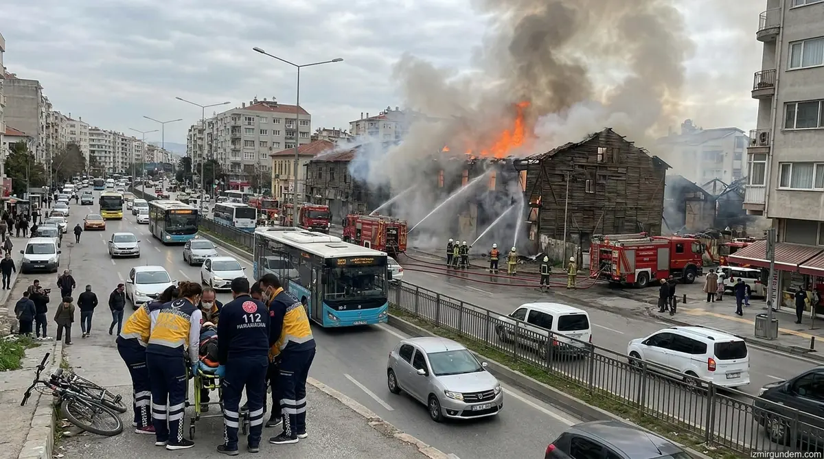 Aydın'da Hareketli Sabah: Yaya Yolunda Kaza ve Depo Yangını