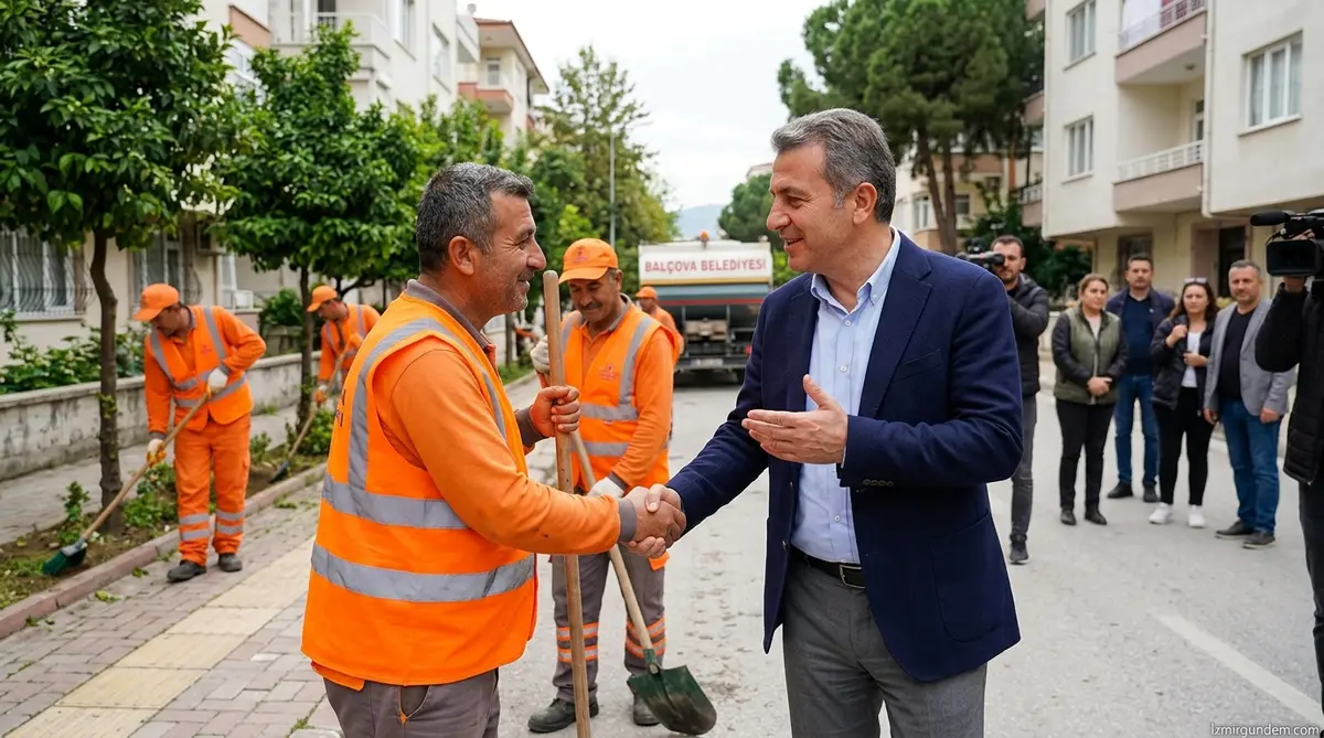 Balçova’da Bayram Mesaisi: Başkan Onur Yiğit Sahaya İndi