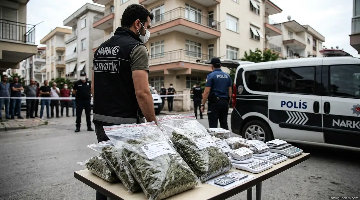 Balçova'da Narkotik Operasyonu: 15 Kilo Skunk Ele...