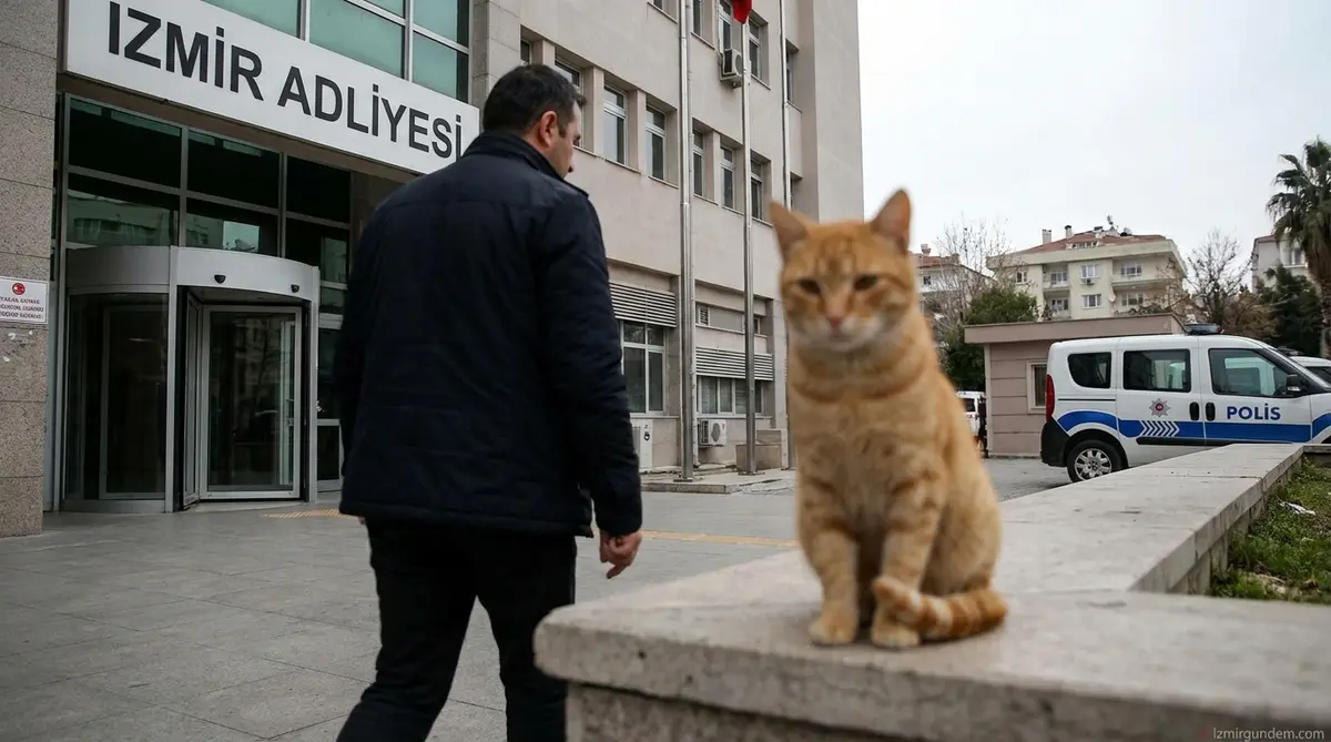 Bayraklı'da Anne Kediye Tekme Atan Şahsa Para Cezası