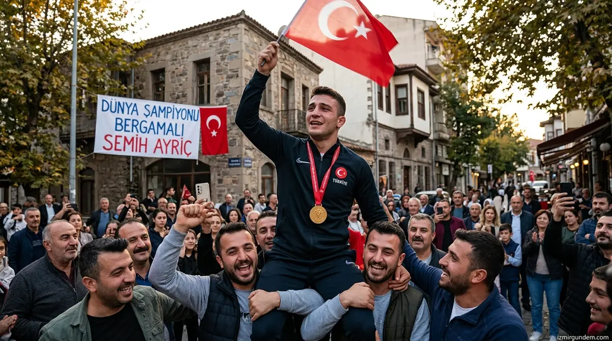 Bergamalı Semih Ayriç Sırbistan'da Dünya Şampiyonu Oldu