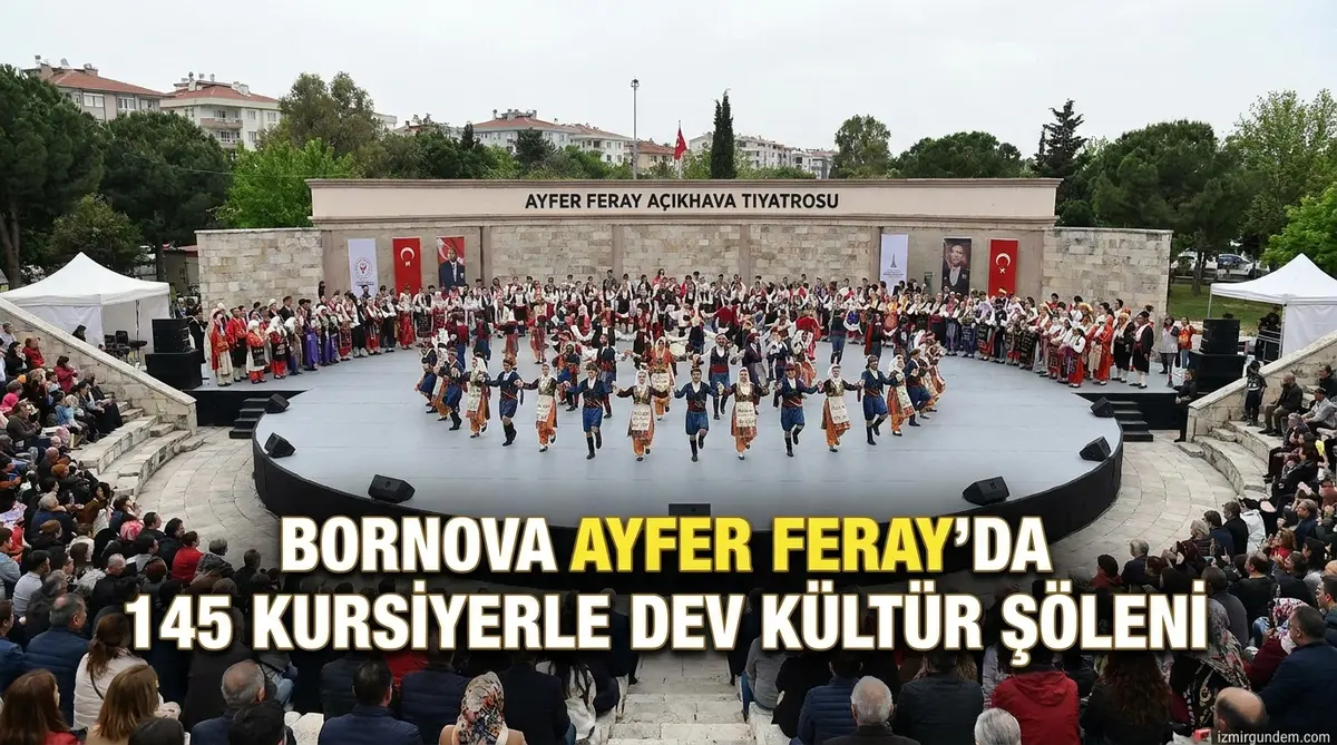 Bornova Ayfer Feray'da 145 Kursiyerle Dev Kültür Şöleni