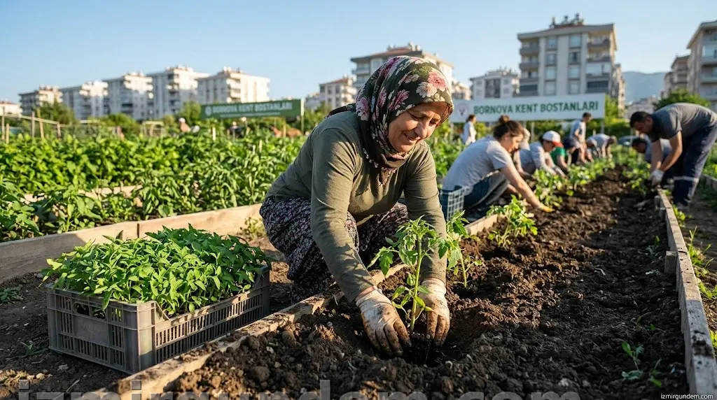 Bornova Kent Bostanlarında Yaz Sezonu Başladı: Binlerce Fide Toprakla...