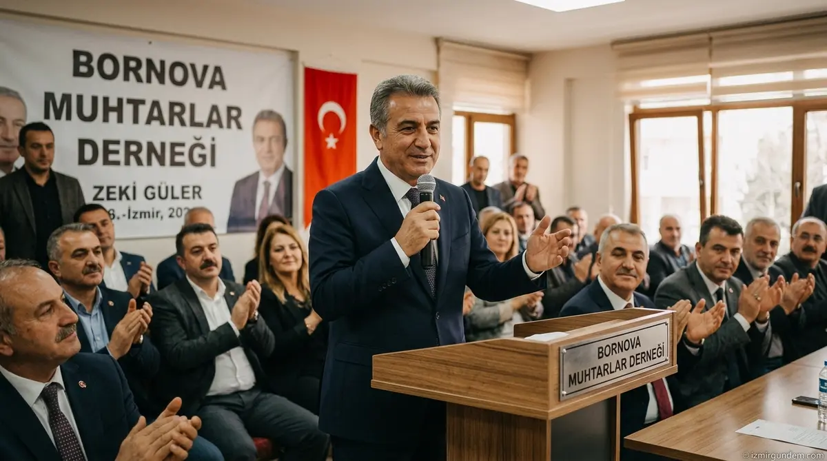 Bornova Muhtarlar Derneği'nde Zeki Güler Güven Tazeledi: "Etle Tırnak...