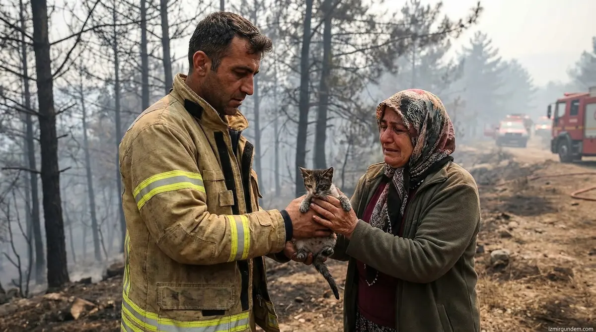 Bornova Orman Yangınında Mucize Kurtuluş