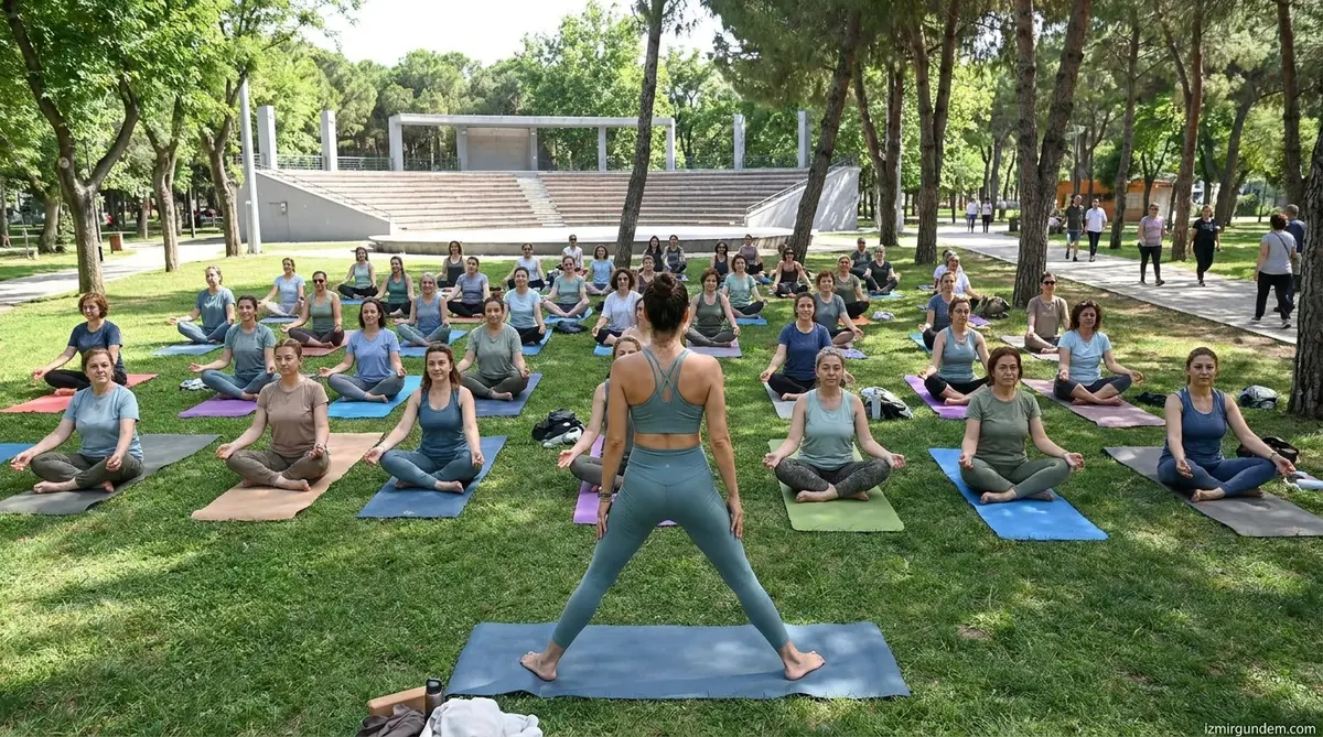 Bornova'da Kadınlar Aşık Veysel'de Yoga ile Buluştu