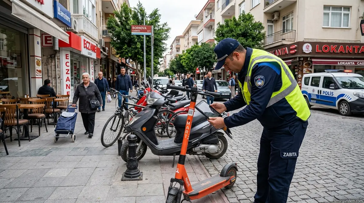 Bornova'da Kaldırım İşgaline Teknolojik Darbe