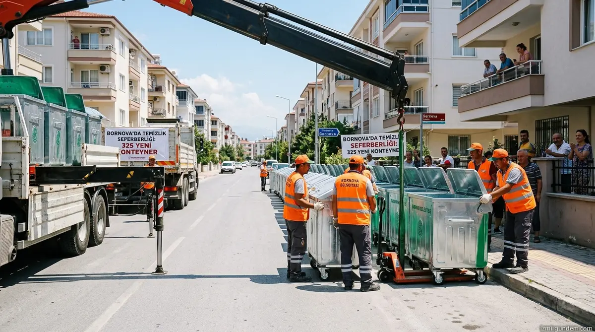 Bornova'da Temizlik Seferberliği: 325 Yeni Konteyner