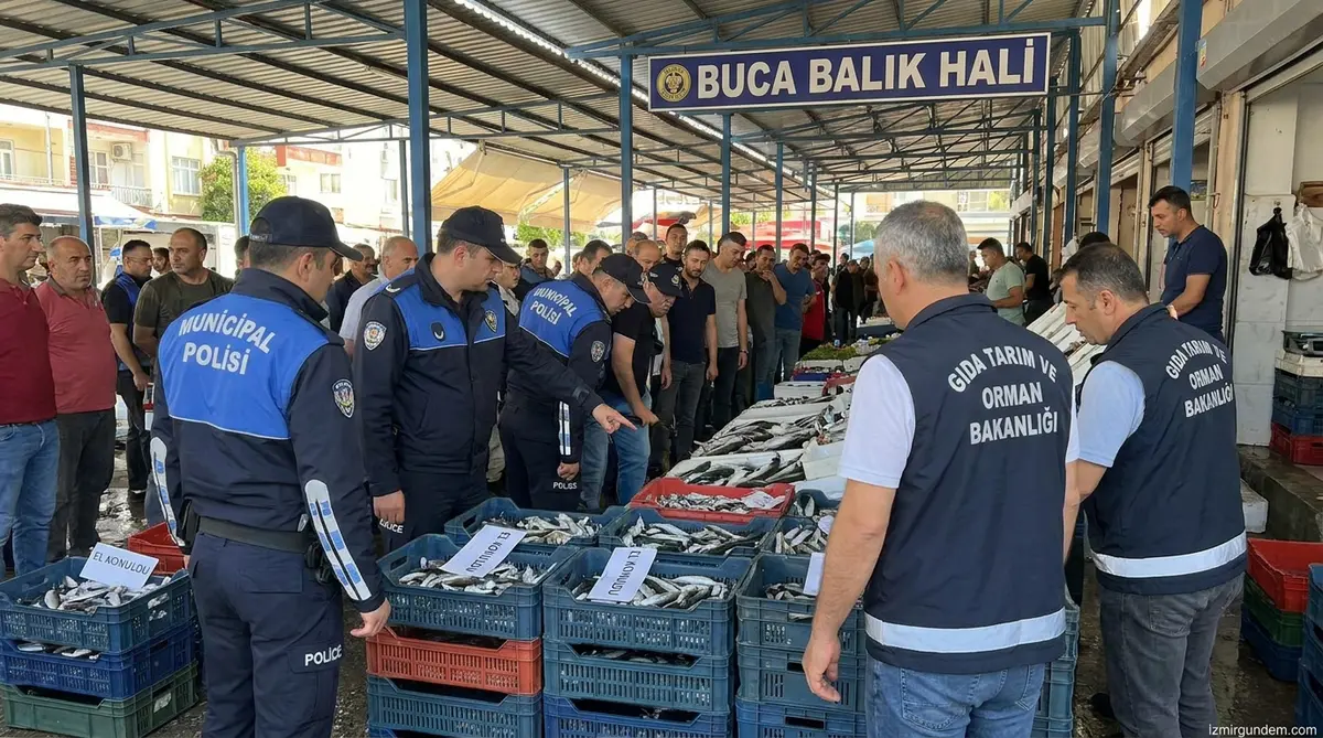 Buca Balık Hali'nde Kaçak Balık Operasyonu: 241 Kilo El Konuldu