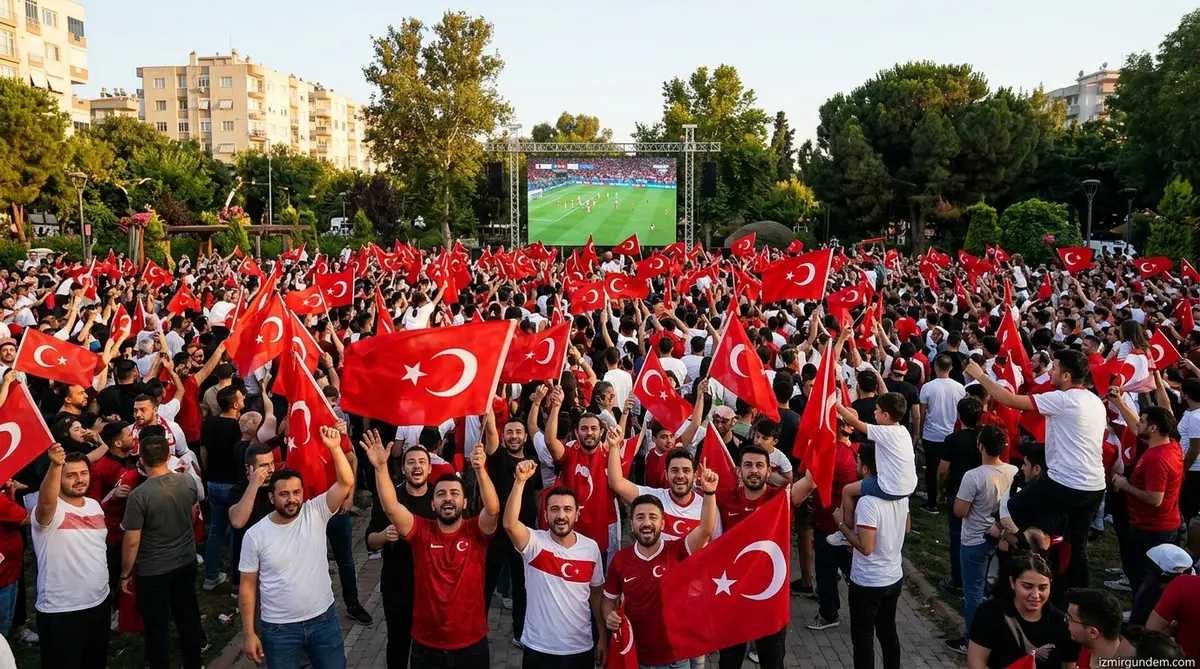 Buca Hasanağa Bahçesi Milli Heyecan İçin Dev Tribüne Dönüşüyor