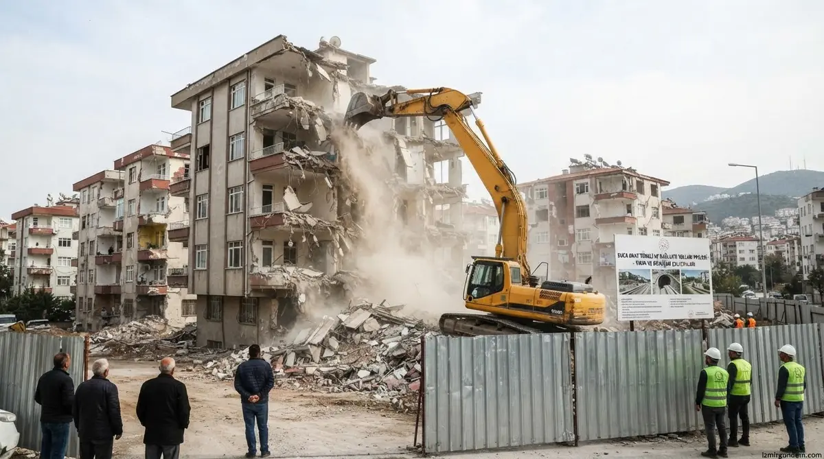 Buca Onat Tüneli'nde Yıkım Sürüyor: 108 Riskli Yapı Belirlendi