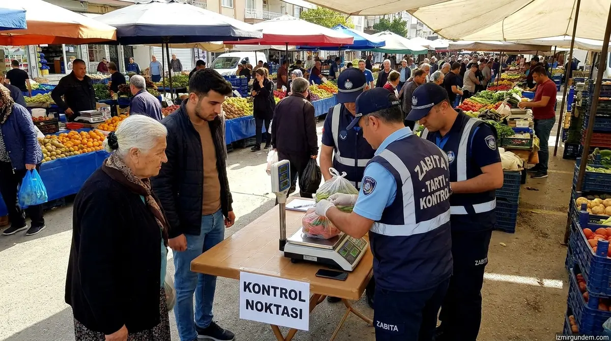 Buca Pazarlarında Gramaj Denetimi: Tartı Kontrol Noktaları Kuruldu