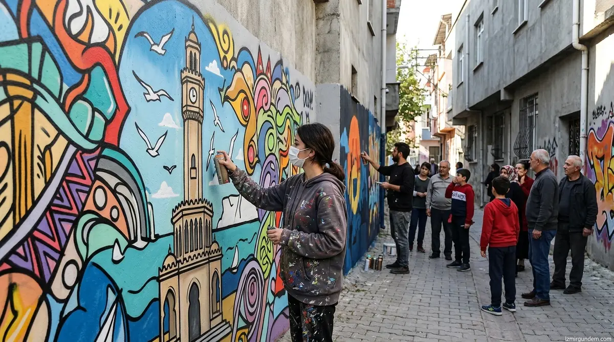 Buca Sokakları Grafitiyle Renklendi: Gri Duvarlar...