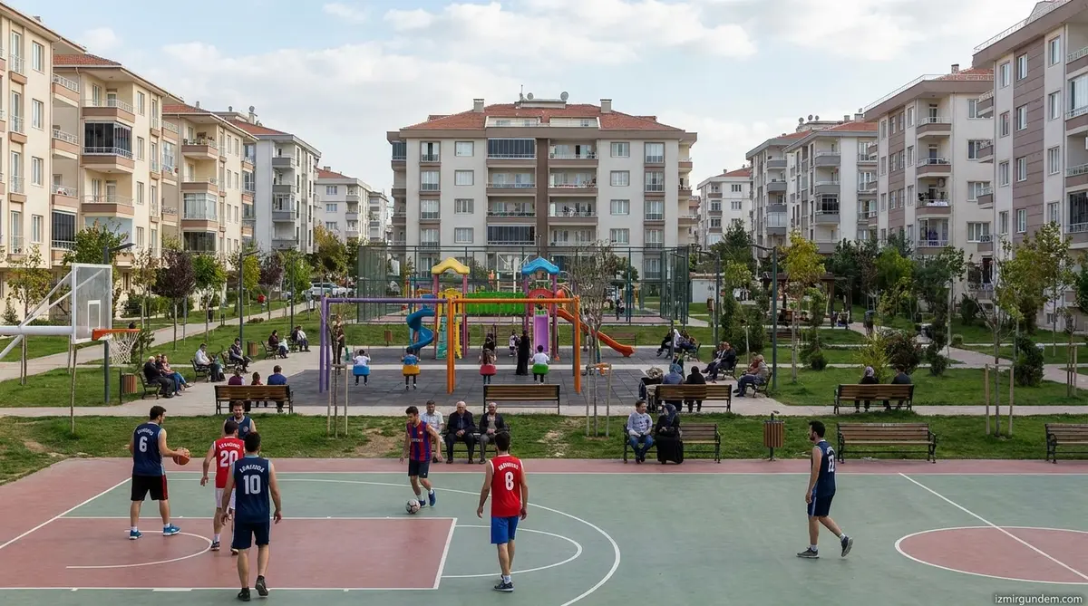 Buca Yenigün'de Atıl Alan Park Oldu: Su Geçiren Beton İlk Kez