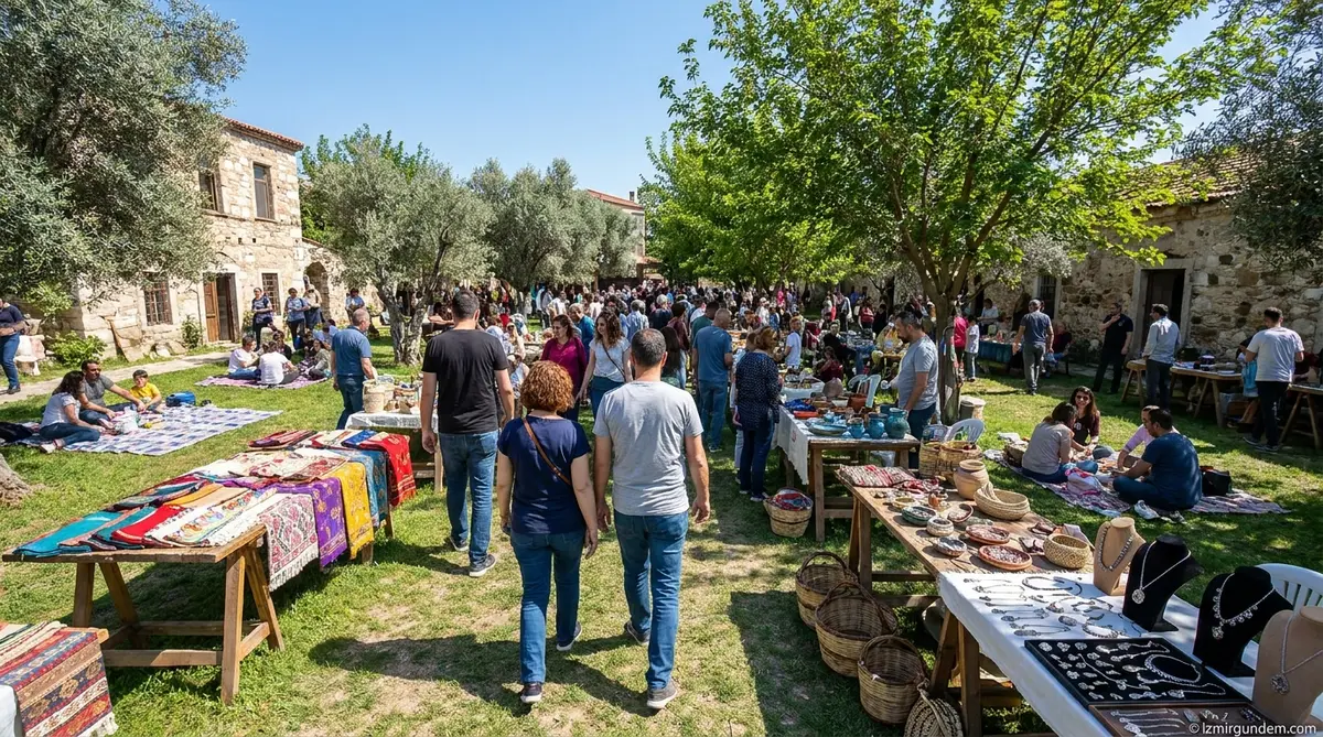 Buca'da Kursiyerlerden Renkli Buluşma: Bahçede El Emeği Sergisi