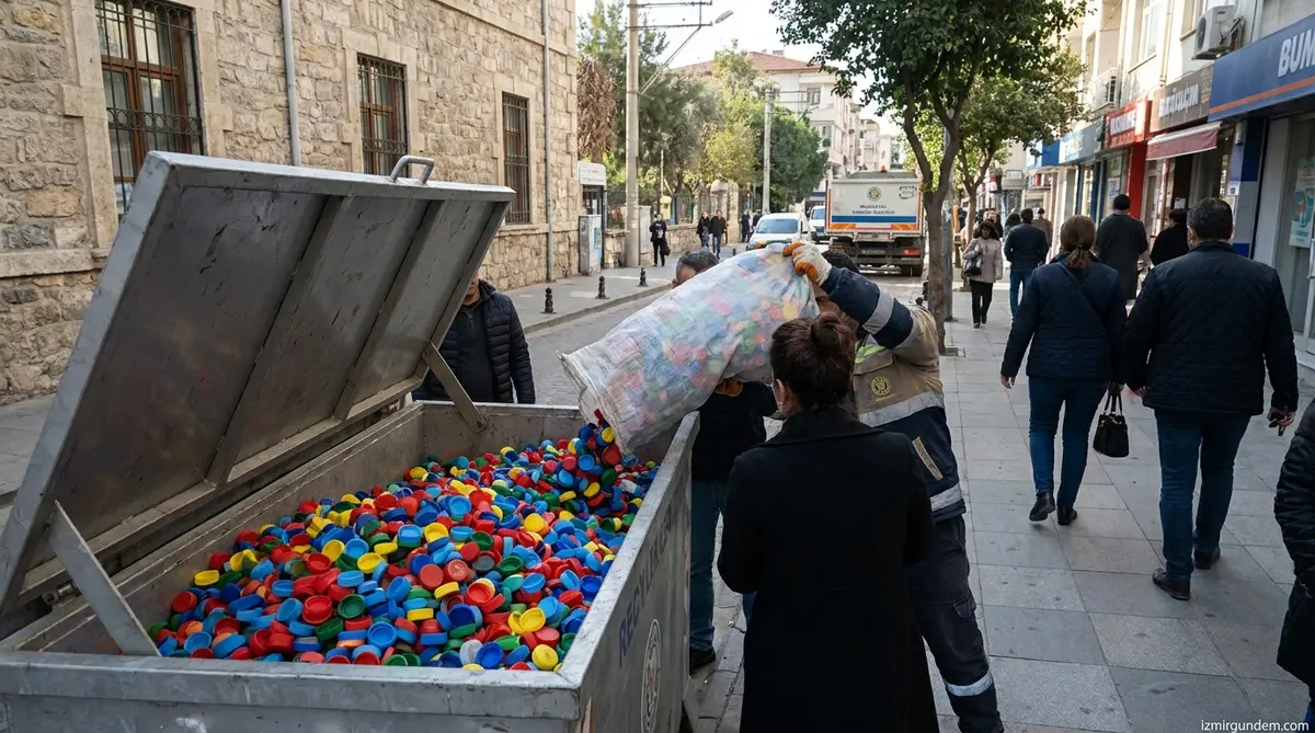 Buca'da Plastik Kapaklar Yıldız Mahallesi'nde Umuda Dönüştü