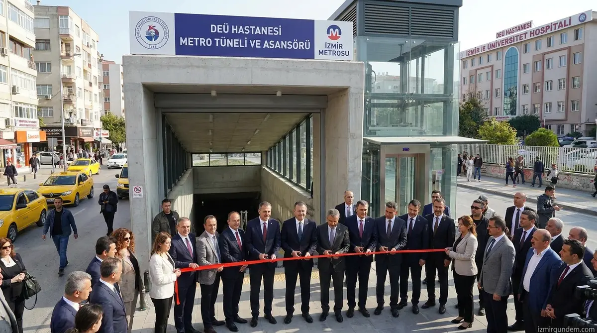 DEÜ Hastanesi Metro Tüneli ve Asansörü Hizmete Açıldı