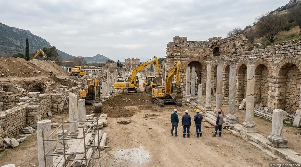 Efes'te Arkeolojik Yıkım İddiası: Karşılama Merkezi İçin Suç Duyurusu