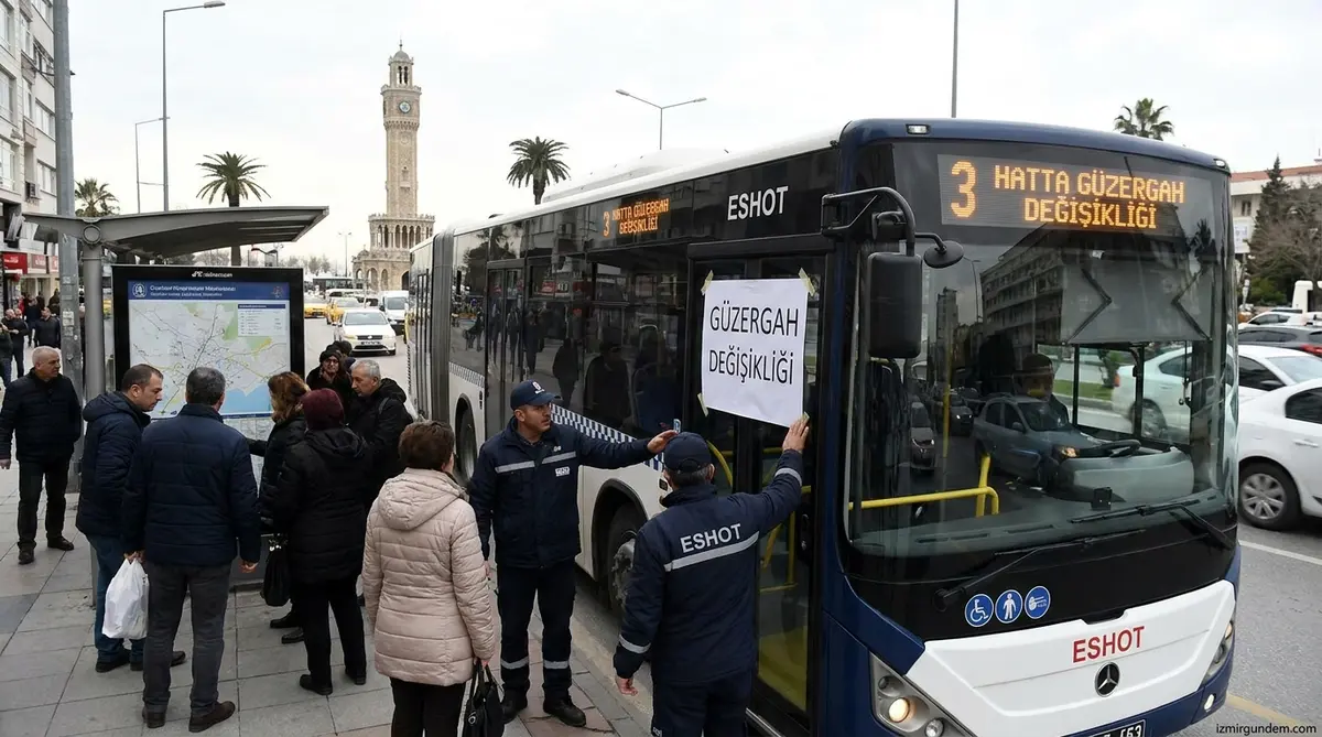 ESHOT Duyurdu: 3 Otobüs Hattında Güzergah Değişti