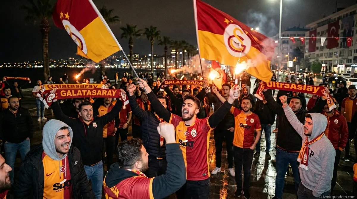 Galatasaray Derbi Zaferi İzmir Sokaklarını...