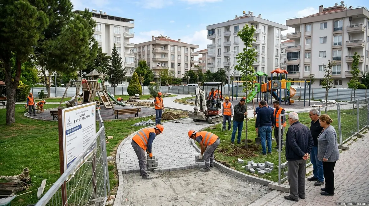 Gaziemir Şehit Ferit Yaşarlar Parkı Yenileniyor