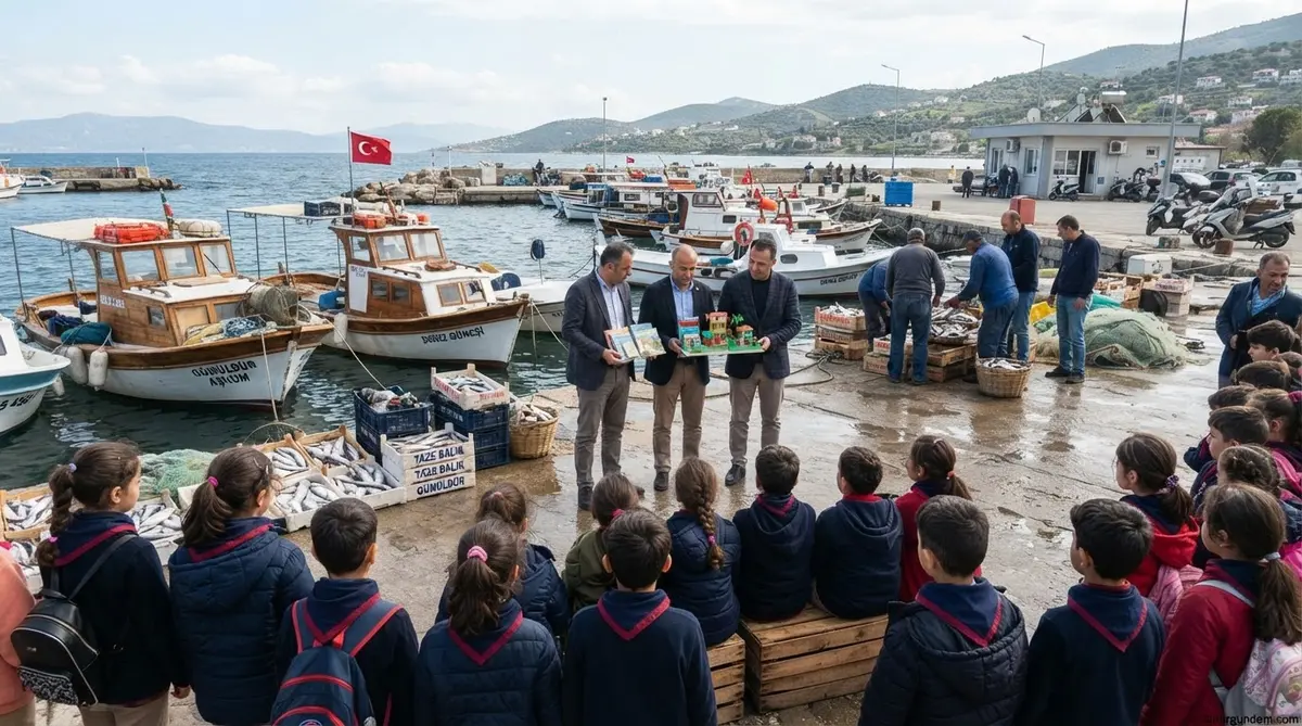 Gümüldür’de 50 Öğrenci Balıkçılığı Yerinde Öğrendi