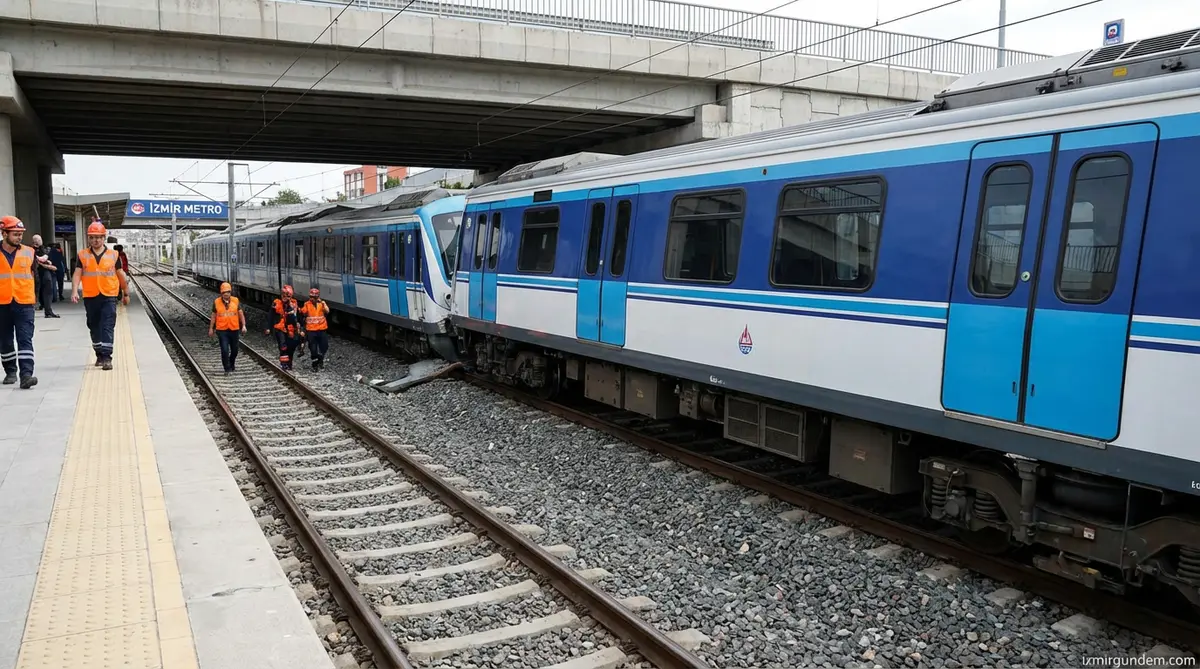 İzmir Metro'da Vagonlar Raydan Çıktı