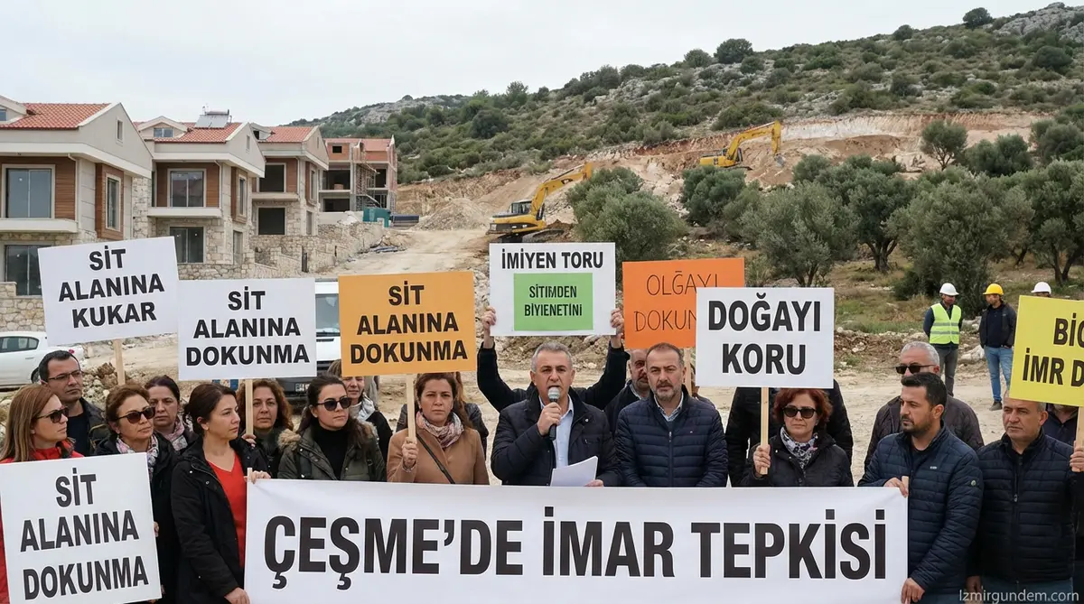 Çeşme'de Sit Alanına Konut İmarı Tepkisi