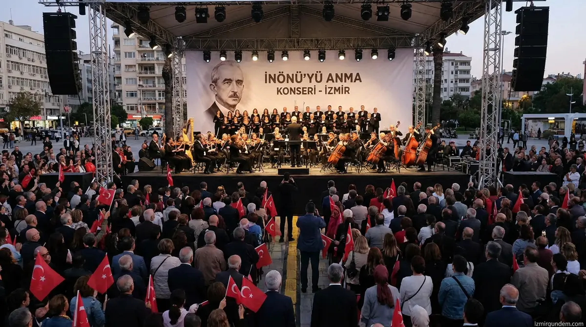 İnönü, İzmir'de Konserle Anıldı
