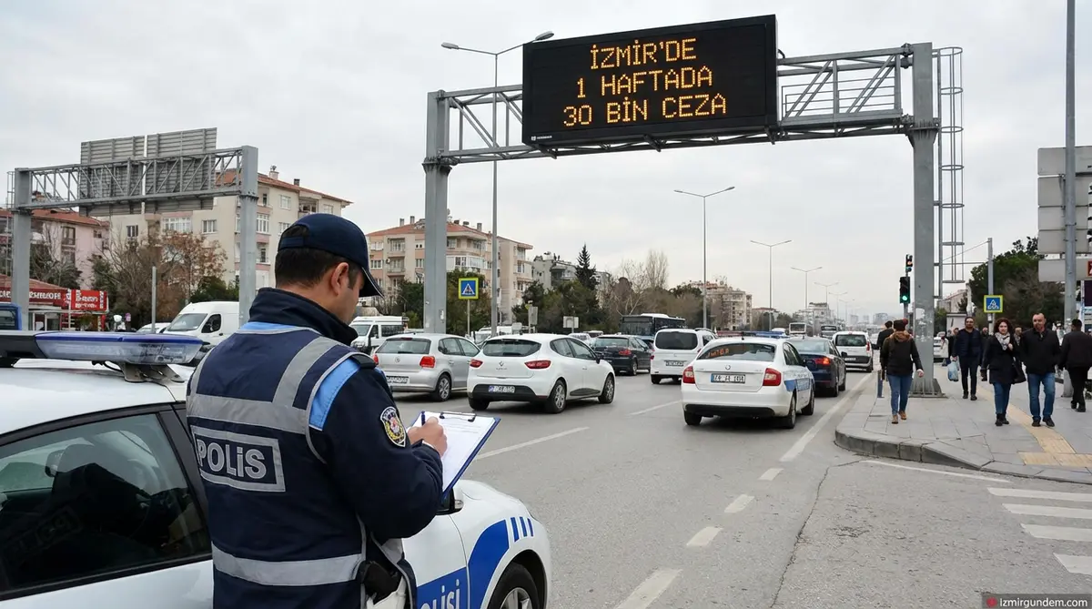 İzmir'de Bir Haftada 30 Bin Trafik Cezası