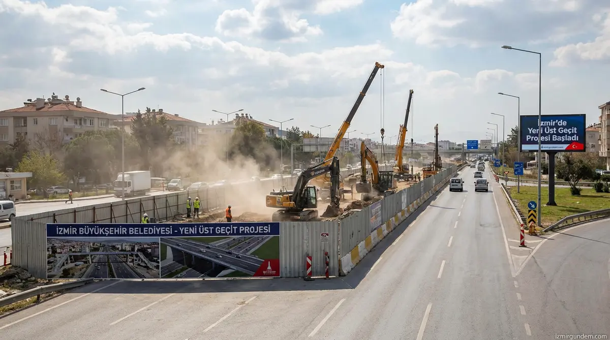 İzmir'de Yeni Üst Geçit Projesi Başladı