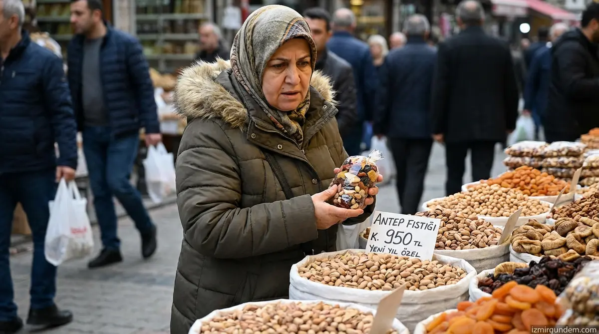 Kemeraltı'nda Yılbaşı Kuruyemişleri Yüksek