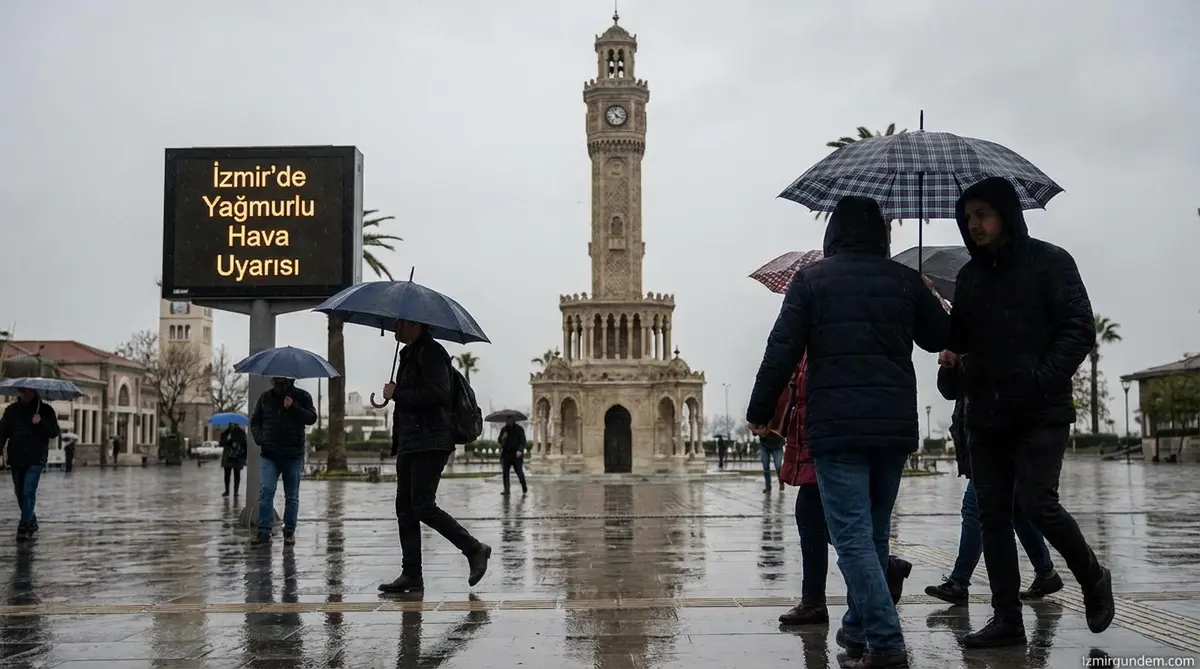 İzmir'de Yağmurlu Hava Uyarısı