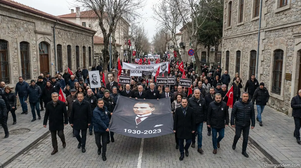 Menemen'de Kubilay Anması ve Laiklik Yürüyüşü