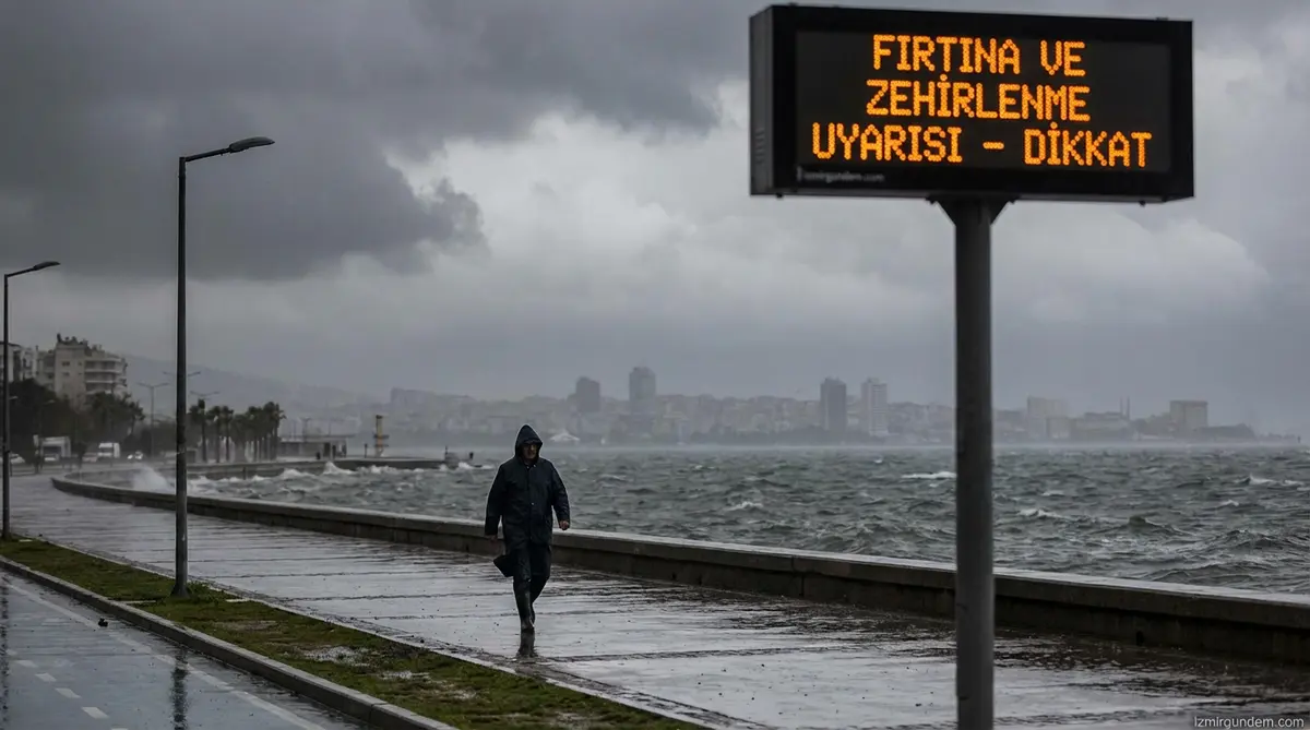 İzmir'de Fırtına ve Zehirlenme Uyarısı