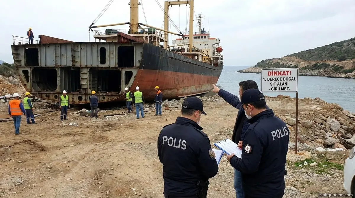 İzmir'de Sit Alanında Gemi Sökümüne Soruşturma