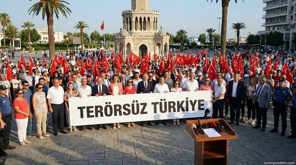 İzmir'den 'Terörsüz Türkiye'ye Tam Destek