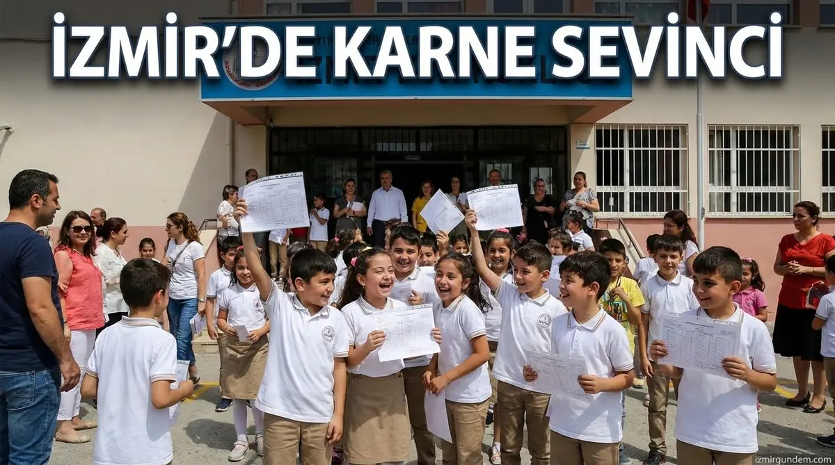 İzmir'de 721 Bin Öğrenci Karne Sevinci Yaşadı