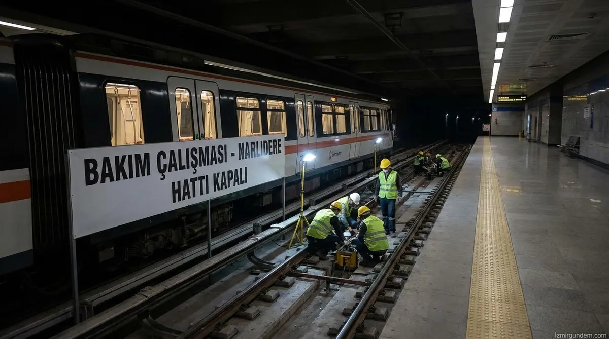 İzmir Metrosu'nda Bakım: Narlıdere Hattı Kapalı