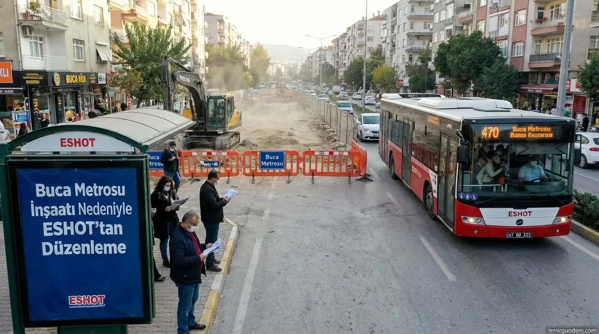 Buca Metrosu İnşaatı Nedeniyle ESHOT'tan Düzenleme