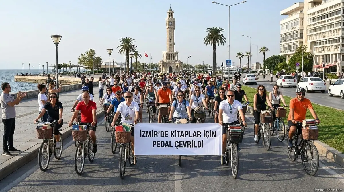 İzmir'de Kitaplar İçin Pedal Çevrildi