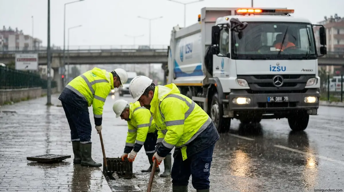 İzmir'de Yağış Alarmı: İZSU Ekipleri Nöbette