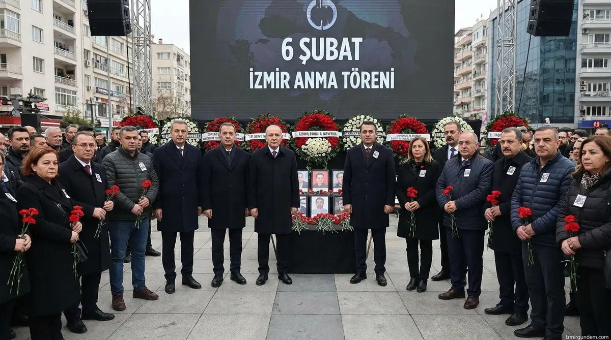 İzmir'de 6 Şubat Depremi Anma Töreni