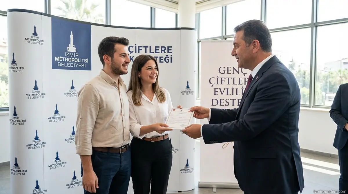 İzmir'den Genç Çiftlere Evlilik Desteği
