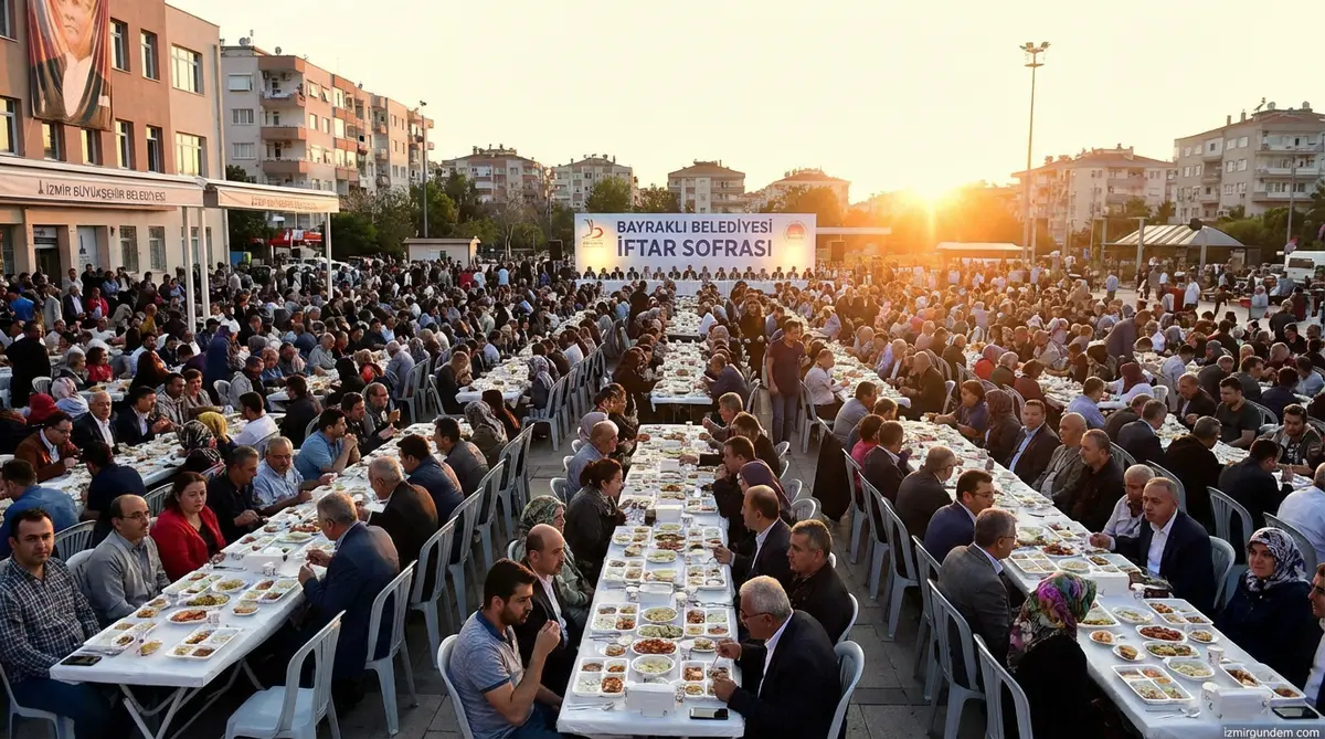 İzmir'de İftar Sofrası Bayraklı'da Kuruldu