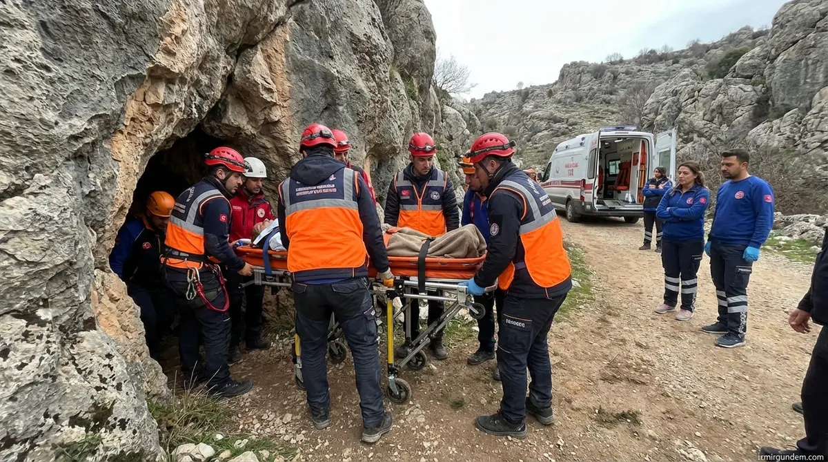 İzmir'de Mağarada Kurtarma: Öğrenci Hastanede